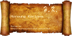Hornung Korinna névjegykártya